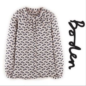 Boden "Paris Blouse" in Swan Print